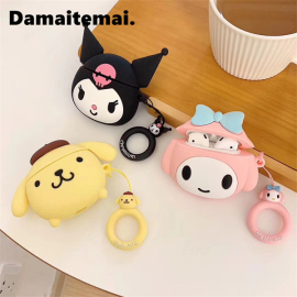 cute cartoon silicone soft earphone case for airpods 2 1