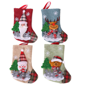 navidad classic christmas stockings xmas tree decoration