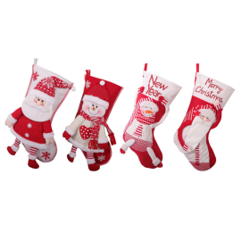 3D classic large christmas stockings xmas decoration