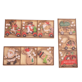 xmas wooden tags pendants christmas hanging ornament