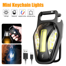 rechargeable mini COB keychain work light