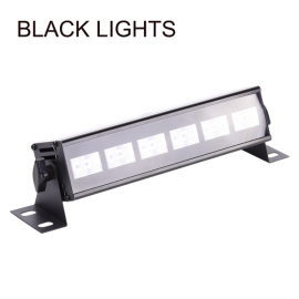 U King 6PCS auto led UV black wall wash light for stage lighting 18W