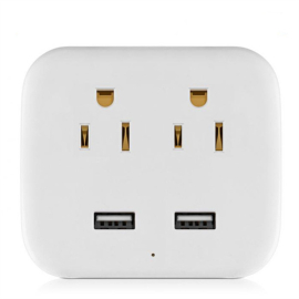 US standard plug 4 In 1 socket converter with 2 usb charging port