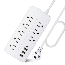 wall socket 8x outlets 3 USB ports