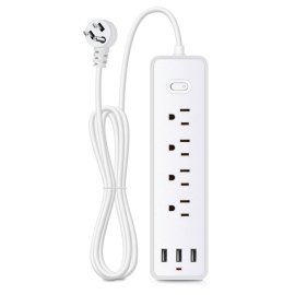 7 in 1 usb power strip 4 ac outlets 3 usb ports