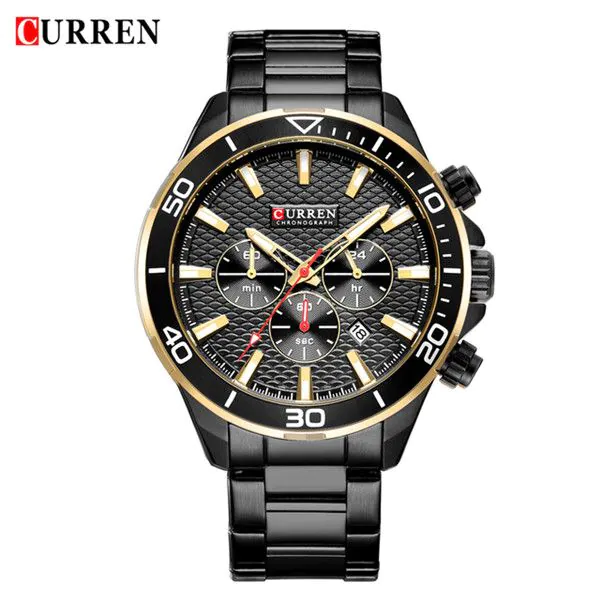 Wholesale CURREN 8309 stainless steel waterproof chronograph mens quartz  watch