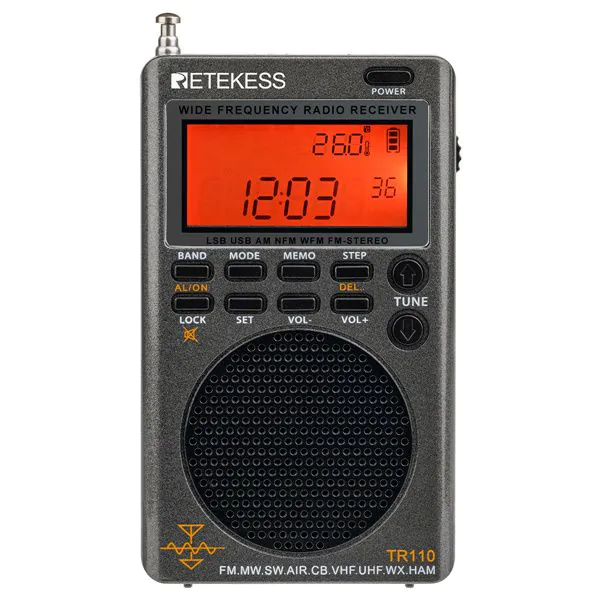 Retekess TR110 Radio Digital Portátil,Radio Mini Pocket,FM/SW/MW