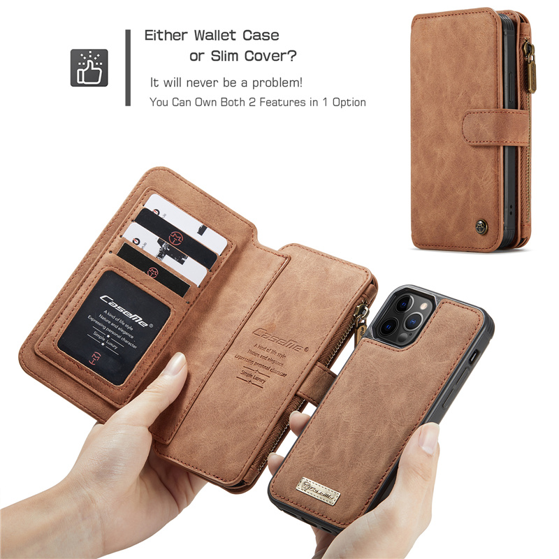 retro card slots leather wallet case for iPhone 11 pro max