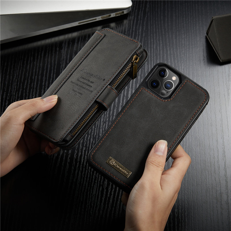 retro card slots leather wallet case for iPhone 11 pro max