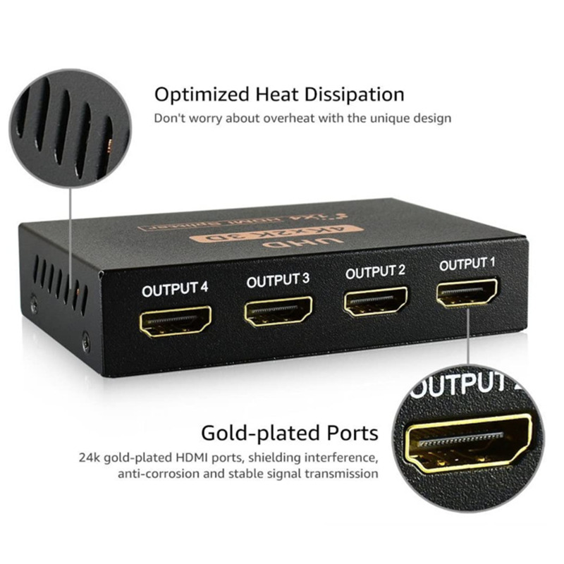 HDMI splitter 1 In 4 out 4K 3D splitter distribute converter