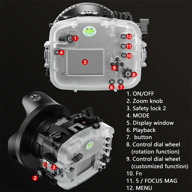 Seafrogs Sony FX3 underwater housing details