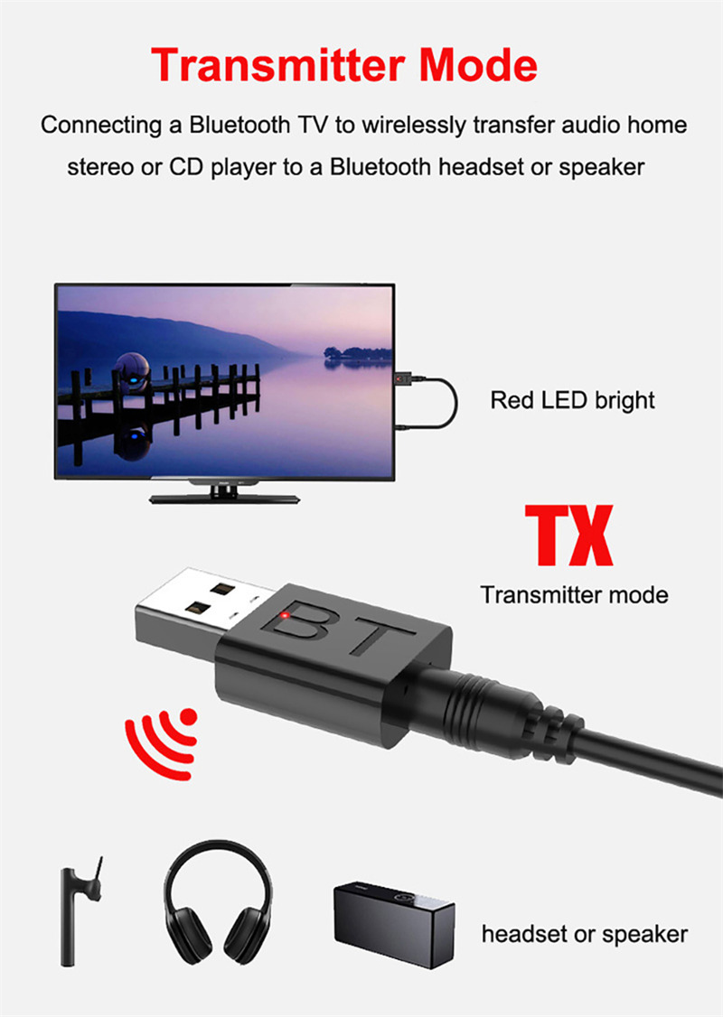 bluetooth receiver transmitter 3.5mm jack car audio adapter