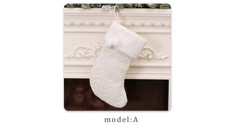 farmhouse cable knitted christmas stockings xmas decoration