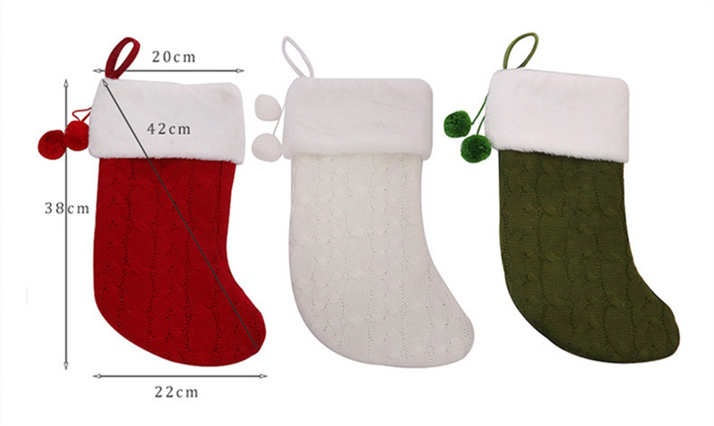 farmhouse cable knitted christmas stockings xmas decoration