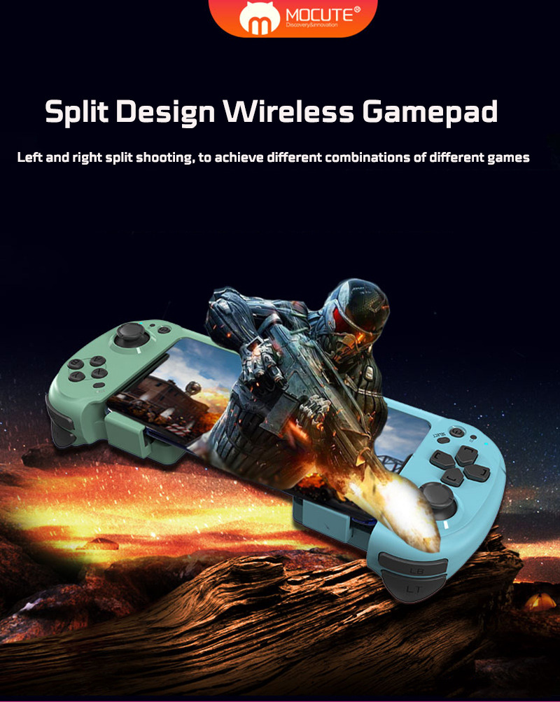 Mocute 061 wireless gamepad bluetooth left right game controller joystick