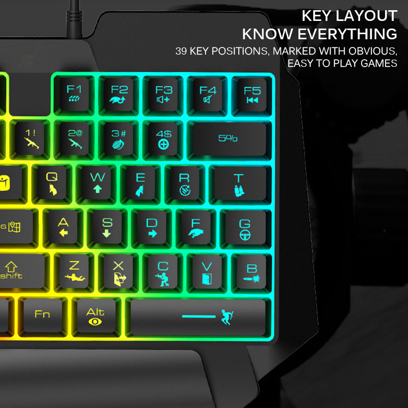 mocute k15 left hand game keyboard