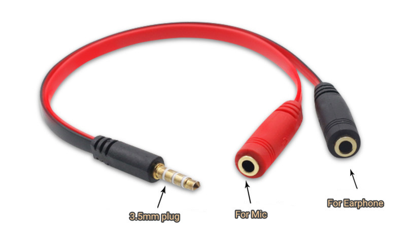 3.5mm jack 1 male to 2 female audio splitter adapter cable