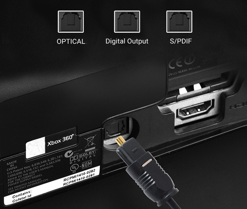 TOS link fiber optical audio cable S/PDI digital line