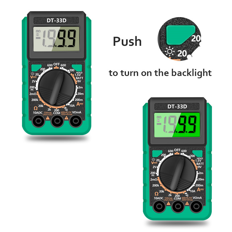 handskit DT-33D digital multimeter auto AC/DC voltage meter