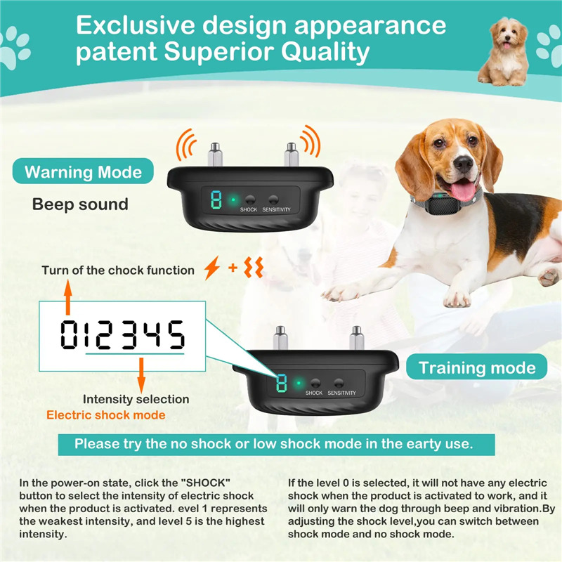 smart electric dog training stop bark collar