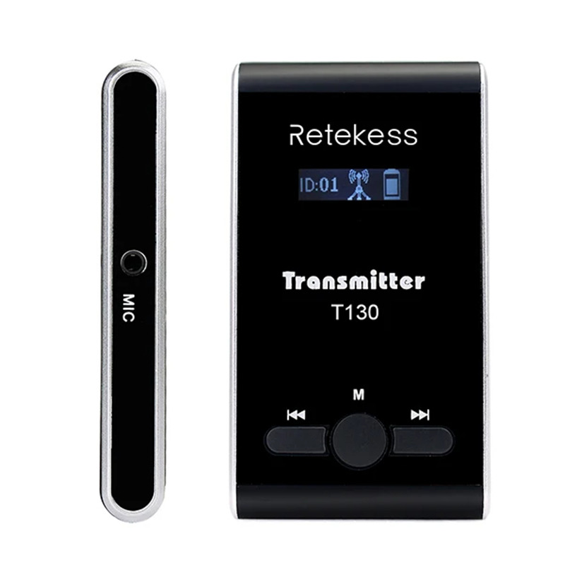 Retekess T130 wireless tour guide system transmitter receiver