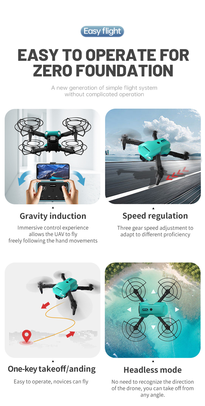 JJRC H111 mini rc drone foldable aircraft toy