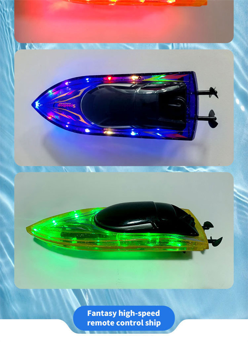 JJRC S13 RC Speed Boat 2.4G Led High Speed 20KM Toy