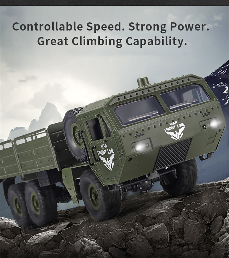 JJRC Q75 RC Military Truck 1:16 6WD 2.4G Off-road