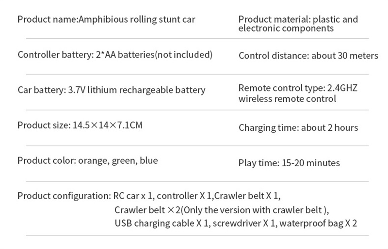 JJRC Q113 rc stunt car amphibious vehicle