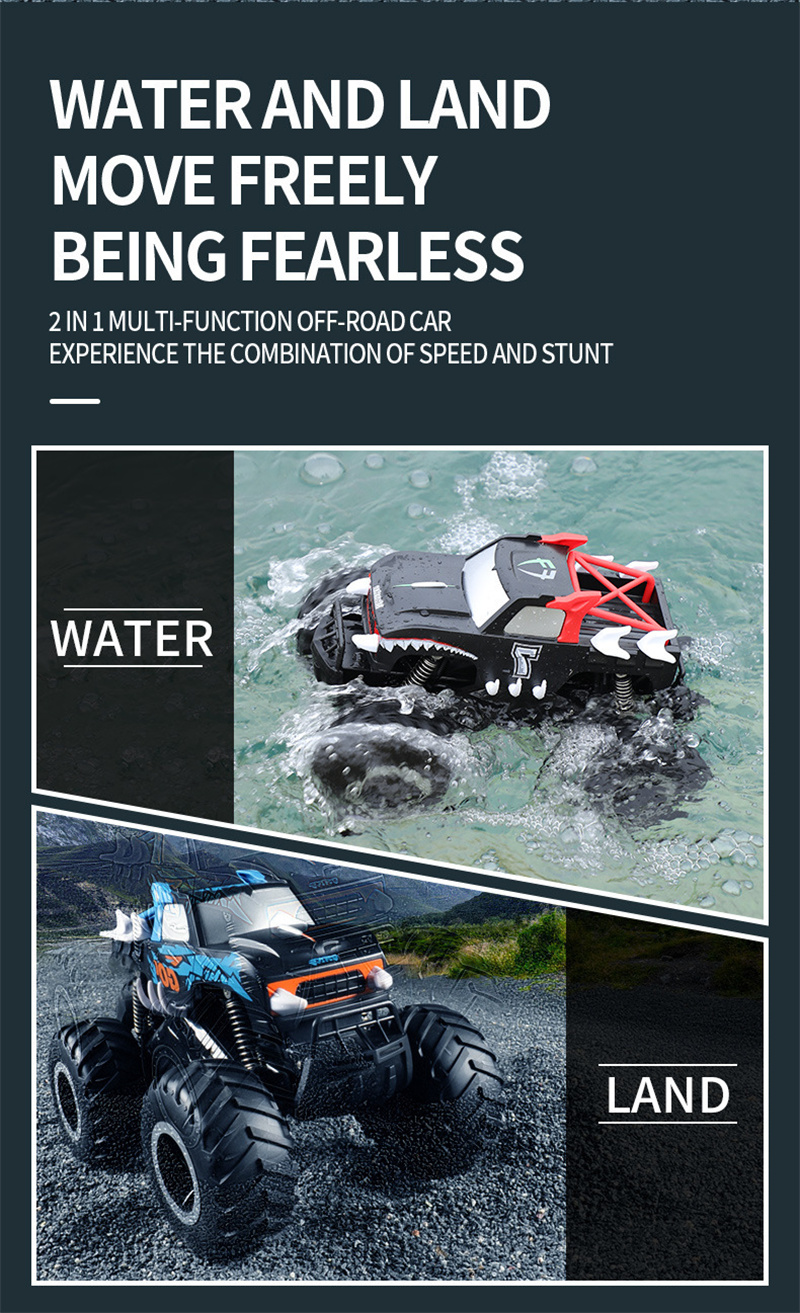 JJRC Q127 rc car 4WD amphibious off road vehicle