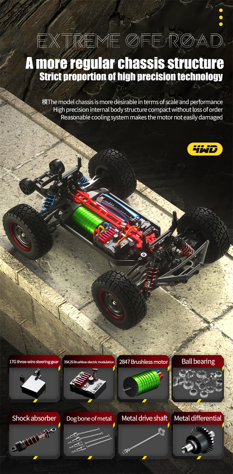 JJRC q130 RC car 4wd brushless off road truck