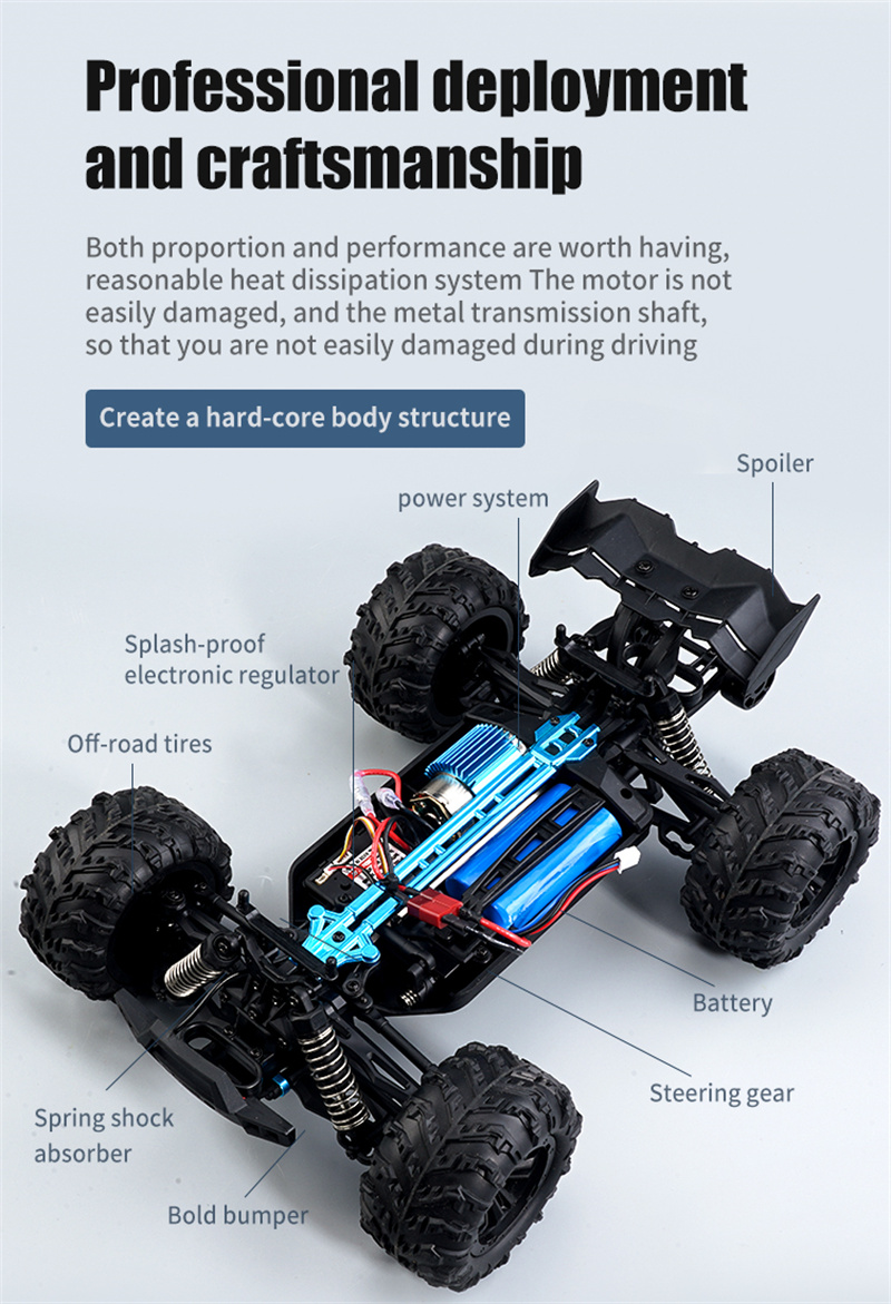 JJRC Q132 rc car 4wd carbon brush motor off road vehicle